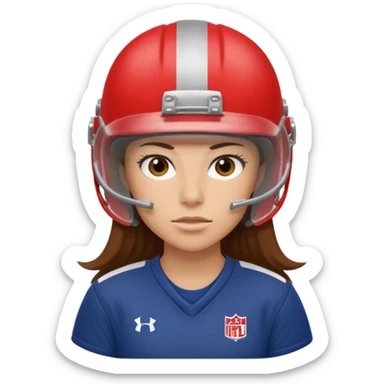 Long Haired Football Players, Female player sticker