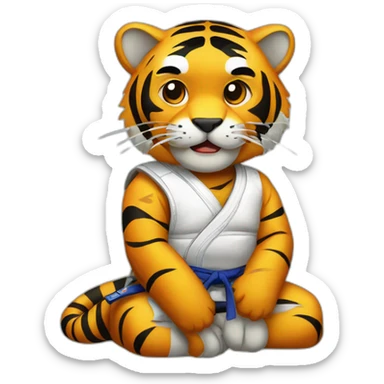 BJJ seated guard  Tiger  sticker
