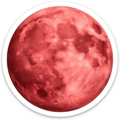 Red moon sticker