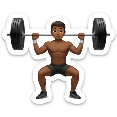 silhouette lifting a light barbell sticker