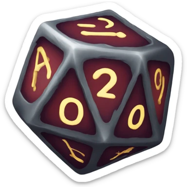 d&d dice d20 20 sticker