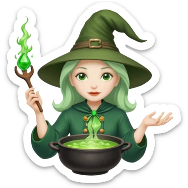Mis enojos green witch cooking potion sticker