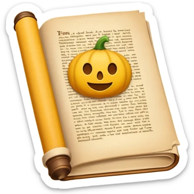 pergamino con historia sticker