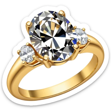 Oval engagement ring sticker
