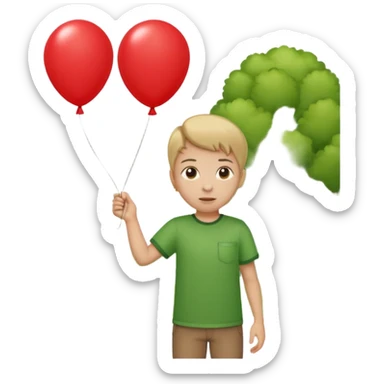 Child + balloon, Park Visitor, with park. sticker