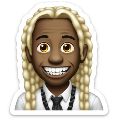 Lil Wayne with diamond teeth   sticker