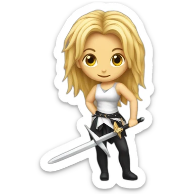 britney spears with a sword sticker