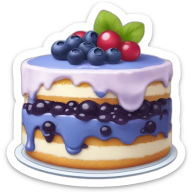 A blueberry cake sticker