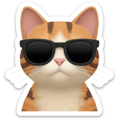 Cat with sunglasses sticker