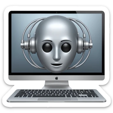 AI webflow on a computer - really complicated, no faces sticker