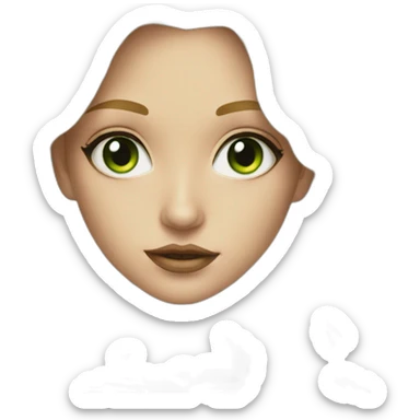 Realistic blonde girls green eyes green crop top sticker