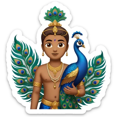 Murugan vel and peocock at back vel also with  sticker