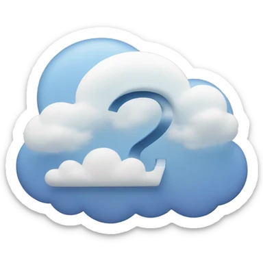 The letter "Y" is created by the shape of a cloud in the top-left corner of the image. sticker