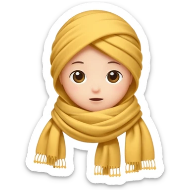 tiny star wrapped in scarf shivering cute sticker