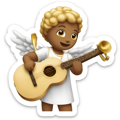 angels playing musical instruments  sticker