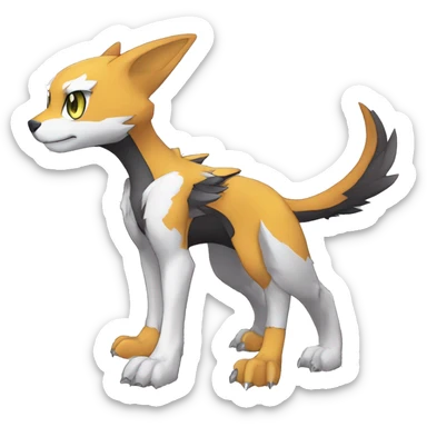 cute cool edgy beautiful m Digimon-Fakemon-animal full body sticker