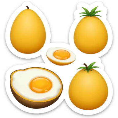 telur rebus semangkuk sticker