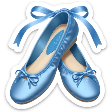 blue ballet shoes with laces sticker