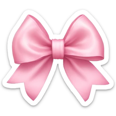 light pink ribbon bow sticker