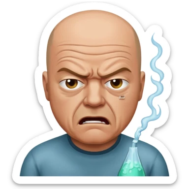 hank schrader vomiting on heisenberg sticker