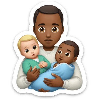 Diddy holding baby oi sticker