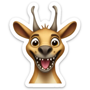 monster monster kangaroo sticker