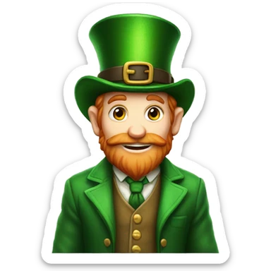  leprechaun emptying his pockets sticker