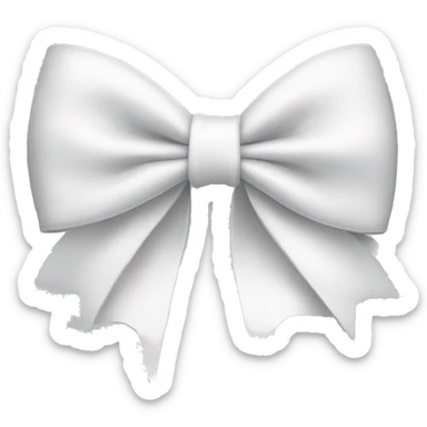 White bow sticker
