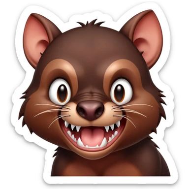 A taz devil talking to people angrily sticker