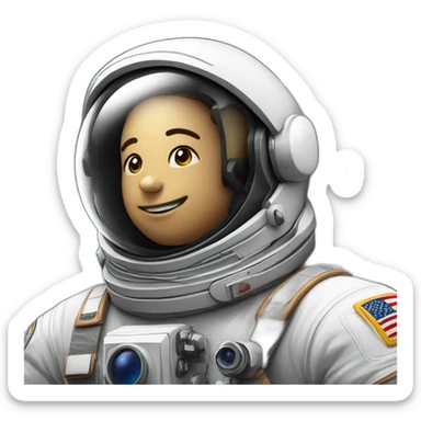 Astronauta tomando fotos en el espacio sticker