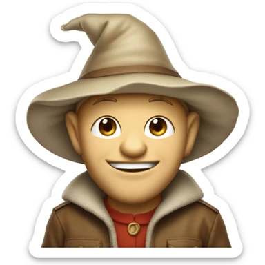 un petit lutin qui se frotte les mains  sticker