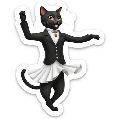 Cat dancing flamenco  sticker