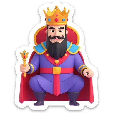 The sinister king, not cartoon like sticker