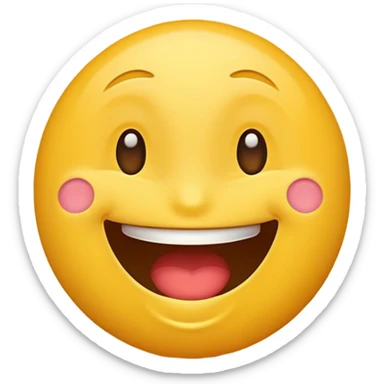 really happy emoji, joyful expression, bright and cheerful, classic emoji style sticker
