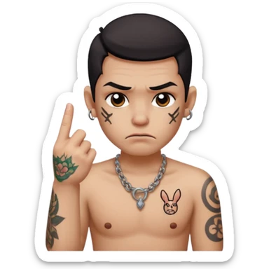 Sad face that’s making outdoing the middle finger sticker