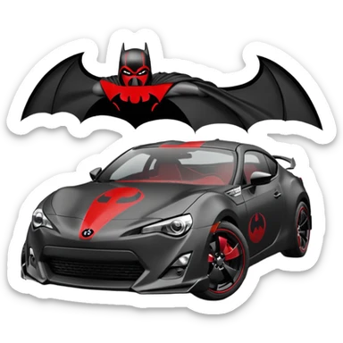 Darth Vader Batman and Batgirl themed Scion FR-S  sticker