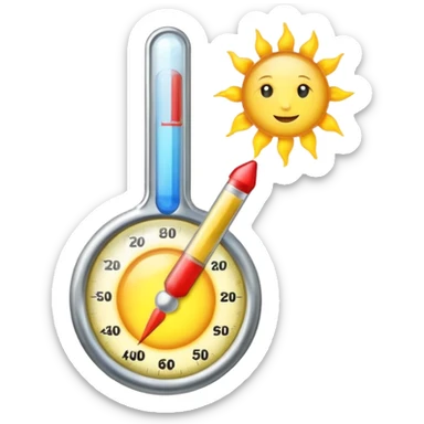 high-temperature thermometers and the sun sticker