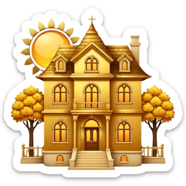 golden home sun sticker