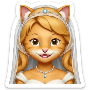 cat bride  sticker
