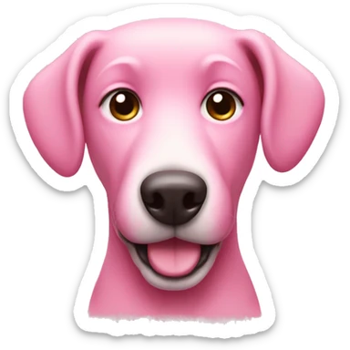 Pink dog sticker