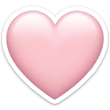 light pink heart sticker
