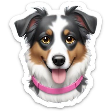 Mini Australian shepherd in a swimsuit sticker