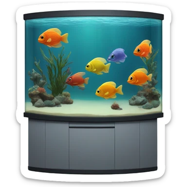  aquarium in a computer realistic sticker