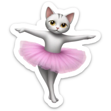 Cat ballerina  sticker