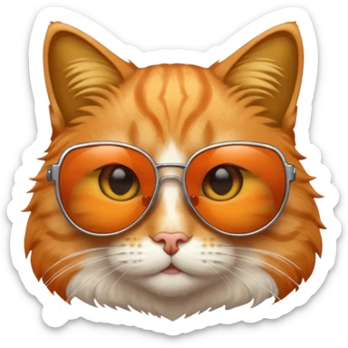 Cat with sunglasses sticker