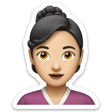 east asian woman sticker