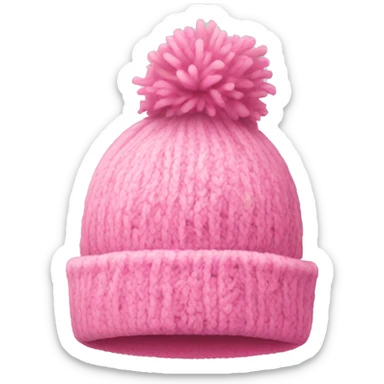A pink winter hat sticker