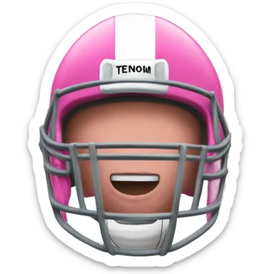 Realistic pink football sticker
