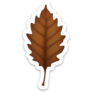 Brown leaf sticker