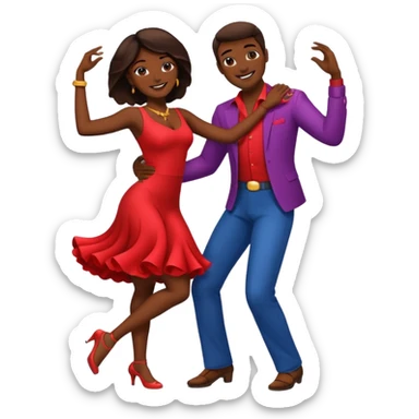 A couple dancing salsa sticker